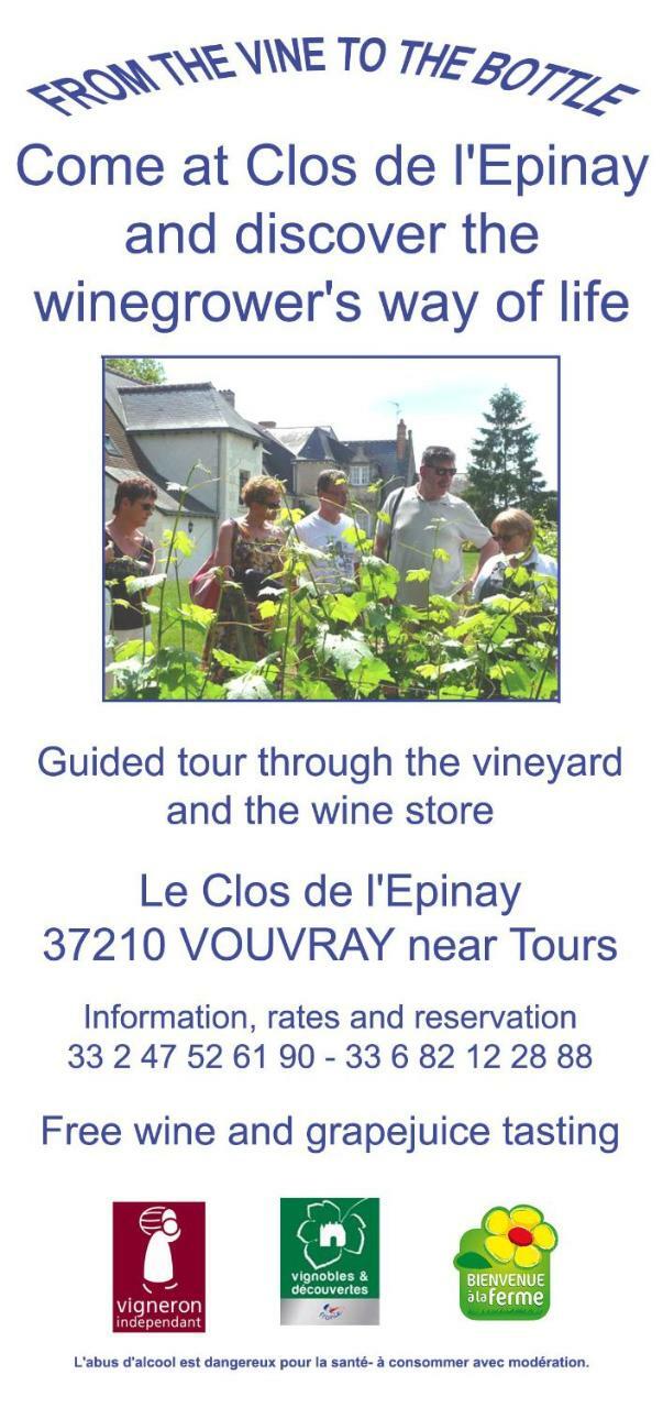 Au Clos De L'Epinay Vouvray Εξωτερικό φωτογραφία